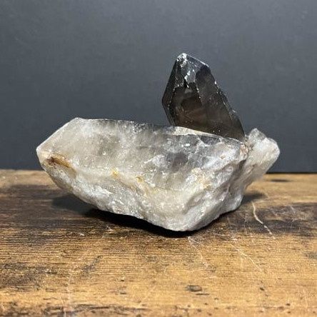Quartz Morion w/ Snow Quartz 1120g
