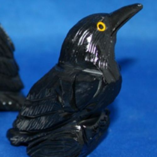 Raven Onyx Black Stone-Carved