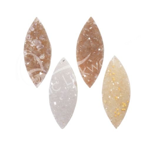 Amethyst Assorted Colors Cabochon Druze Marquise 1" x .5"