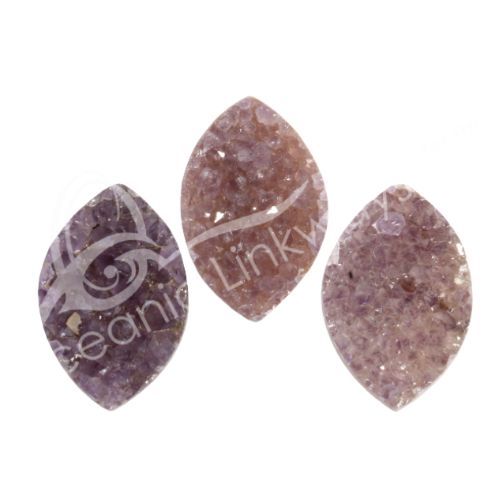 Amethyst Assorted Colors Cabochon Druze Marquise 1"x1.25"