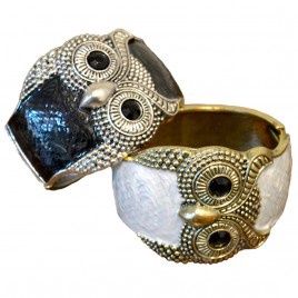 Bracelet Owl Cuff Black Bracelet