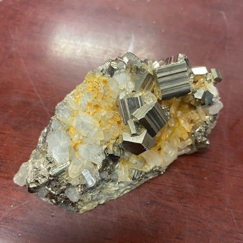 Pyrite on Quartz Hematoid Specimen 180g Special Sale to Bill
