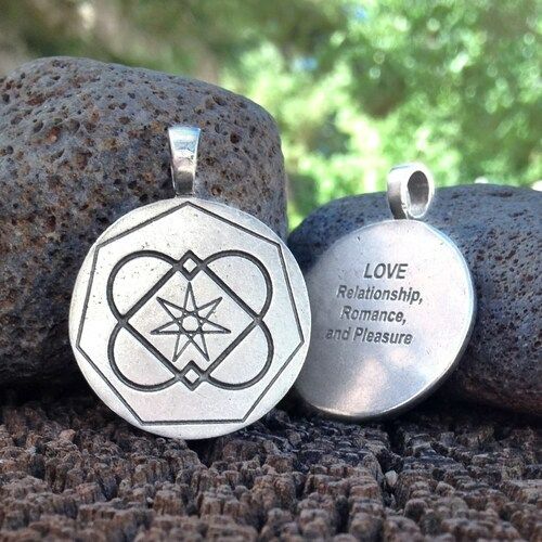 Spell Charm Pewter Pendants by Chris Penczak, Style: Love