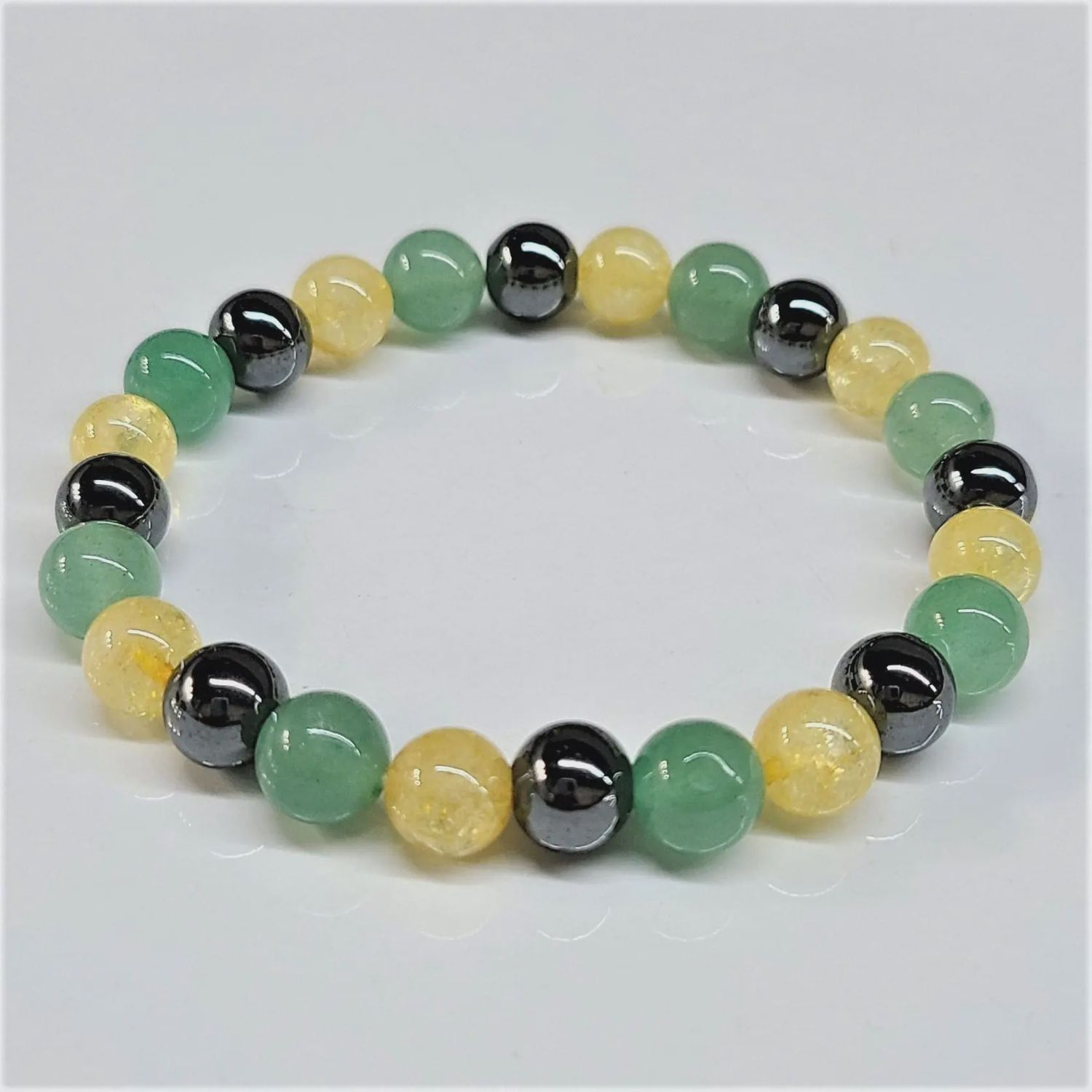 Bracelets Aventurine &amp; Citrine &amp; Hematite 8mm elastic bracelet