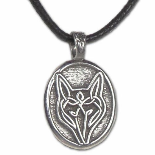 Celtic Strength Pewter Pendant, Style: Wolf