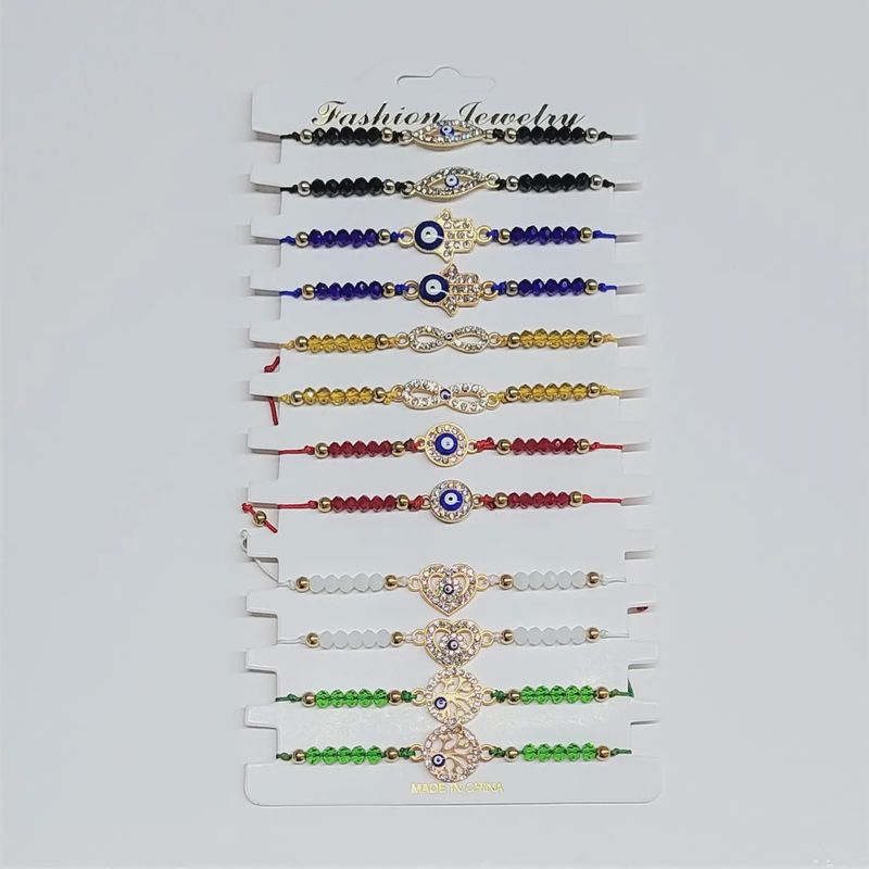 Evil Eye Beaded Bracelet w/ Charm