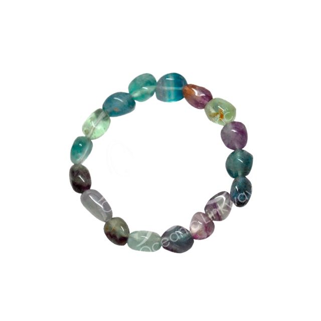 Bracelets Fluorite Rainbow Tumbled Bracelet