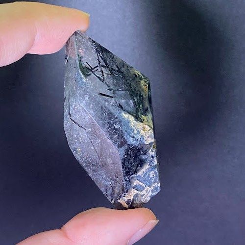 Tourmaline Black in Quartz Freeform - Select, Type: A) 70g