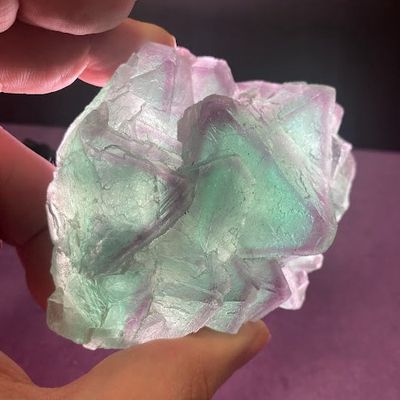 Fluorite Octahedral Green Purple Translucent High Quality Specimen from Zhejiang - Select