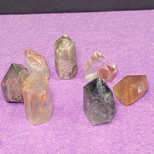 Quartz Rutilated or Garden or Amphibole Tower Mini .5 - 1&quot;