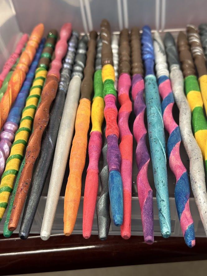Wands wood Painted by Mythic Staff 12&quot;