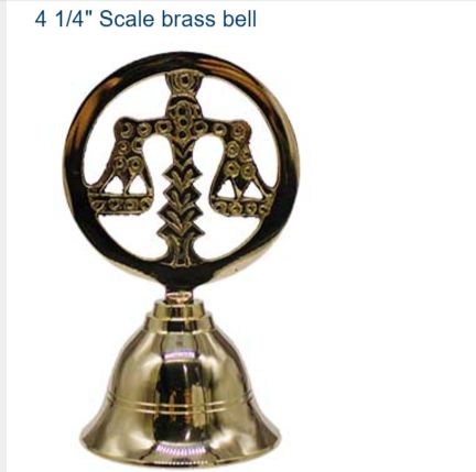 Bell Brass set of scales on top 4 1/4&quot;