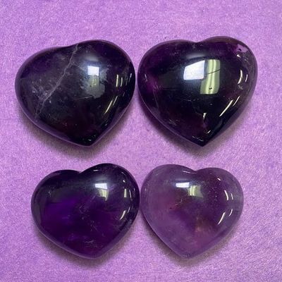 Amethyst High Quality Heart Wire Wrapped Pendant - Select