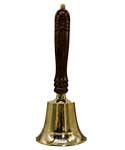 Bell Brass w/ wood handle Captains bell 8&quot;
