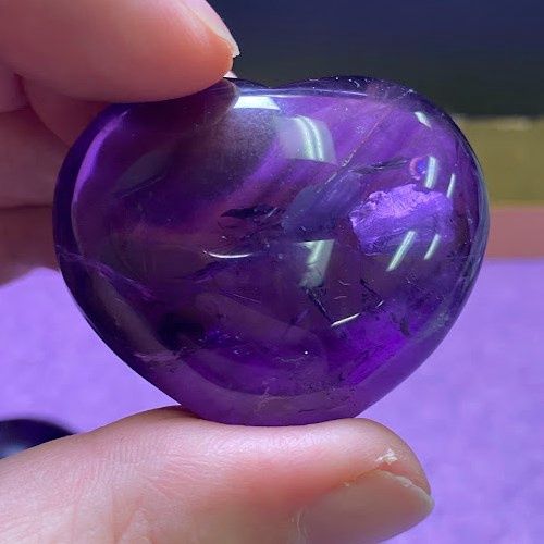 Amethyst High Quality Heart Wire Wrapped Pendant - Select