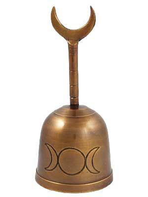 Bell Brass Moon Altar Bell 5"