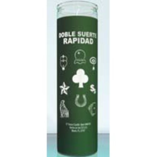 7 Day Candle Double Fast Luck Green