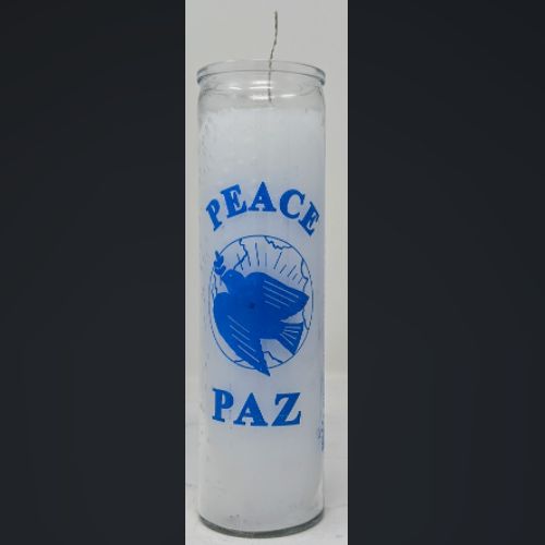 7 Day Candle Peace White Color