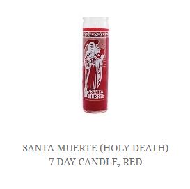 7 Day Candle Santa Muerte Holy Death Red