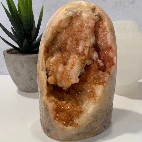 Amethyst Pink Druzy Freeform 4.5" 589g