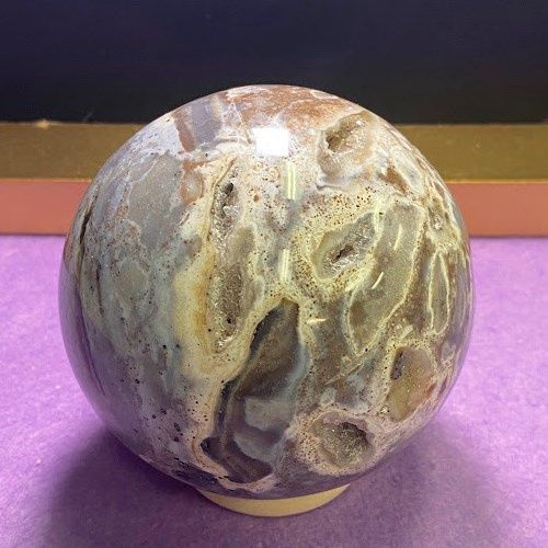 Ocean Jasper Sphere w/ Druzy - Select