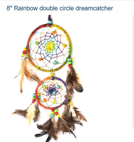 Dreamcatcher Rainbow Double Circle 8"