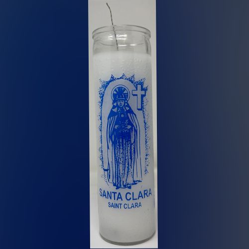 7 Day Candle St Clair White aka Santa Clara