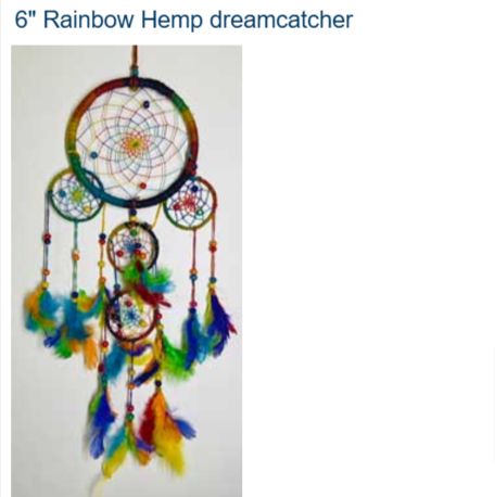 Dreamcatcher Rainbows 5 rings 6&quot;