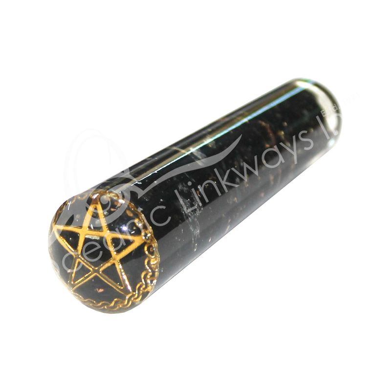 Wand Massager Tourmaline Black Orgone Pentacle 4&quot;