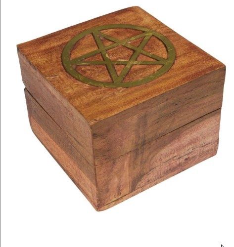 Box Wood Velvet Lined Brass Inlay