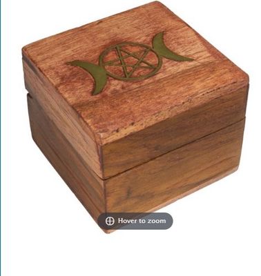 Box Wood Velvet Lined Brass Inlay