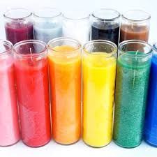 7 Day Candle Solid Single Colors Plain Glass, Color: Black