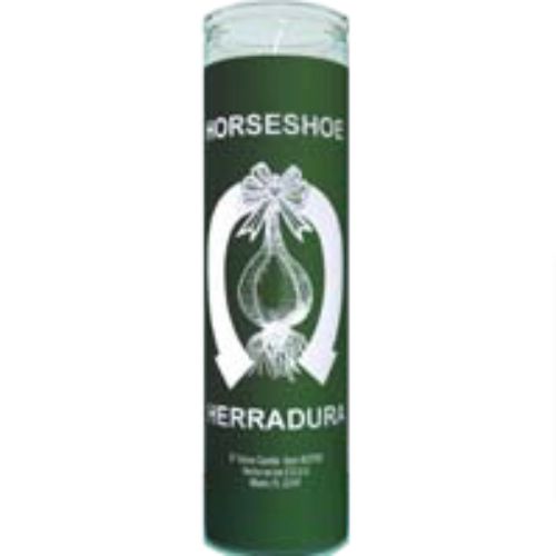 7 Day Candle Horseshoe Green