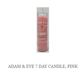 7 Day Candle Adam &amp; Eve Pink