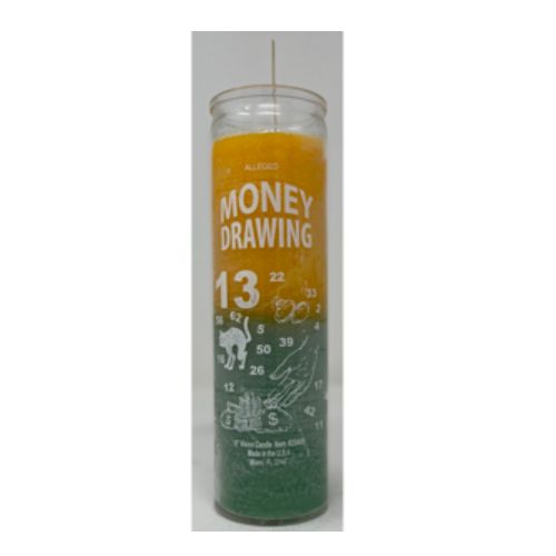 7 Day Candle Money Drawing Gold+Green Two Color
