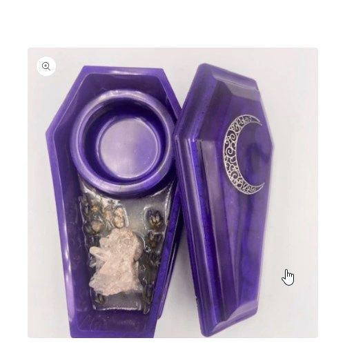 Resin Coffin Tealight/Incense Holder Asst