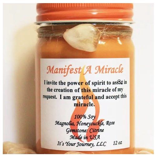 Candle Glass Jar Intentions 12oz