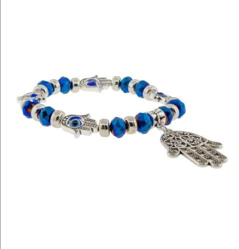 Bracelet Glass Beads Evil Eye Fatima Hand