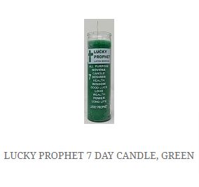 7 Day Candle Lucky Prophet Green