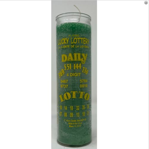 7 Day Candle Lucky Lottery Green
