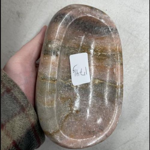 Chalcedony Gemstone Bowl 1741g