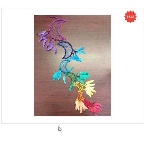 Dream Catcher Crescent Moon 7 Chakra 36&quot;