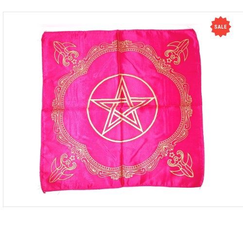 Altar Cloth Pentagram Hot Pink 21x21&quot;
