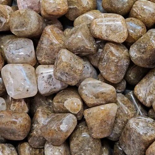 Quartz Hematoid aka Quartz Harlequin Tumbled Stone .75&quot;-1&quot;