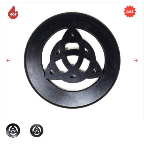 Wooden Triquetra Altar Tile 12&quot;