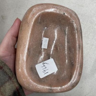 Chalcedony Gemstone Bowl 1966g