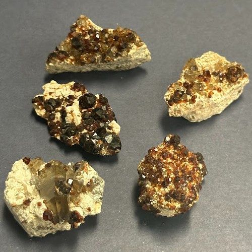 Garnet Spessartine w/ Quartz Smoky Specimen 15 - 35g