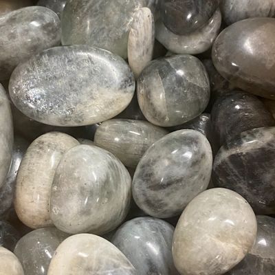 Moonstone Black Tumbled Stone .75"-1"
