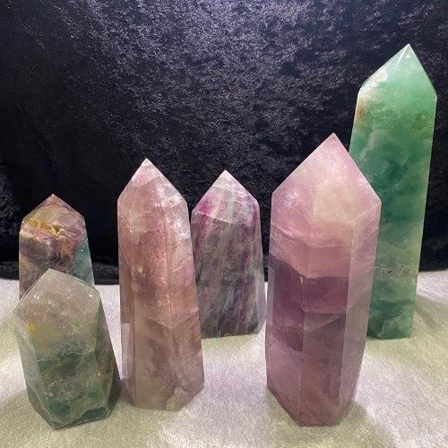 Fluorite Rainbow Tower 3.5&quot;-8&quot; - Select