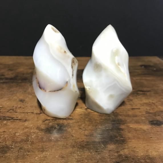 Agate Banded Flame 4&quot; | 356-374g